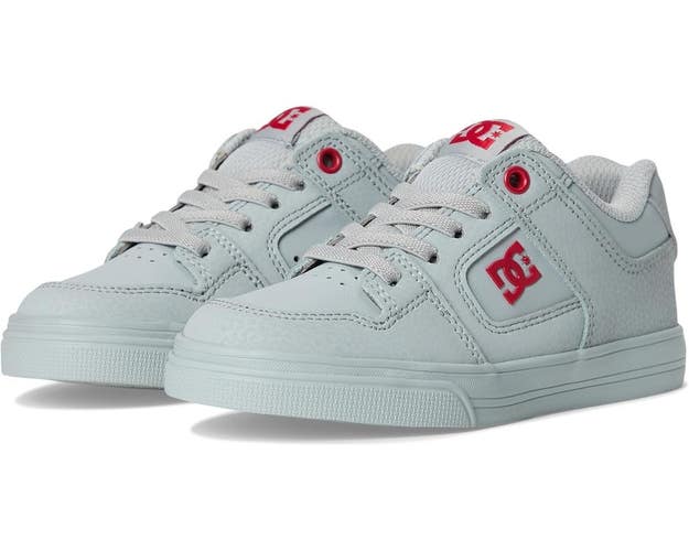 DC Pure Elastic DC01789100 Sneakers Kids 13.5 Gray Red Skateboard Shoes HAWK924