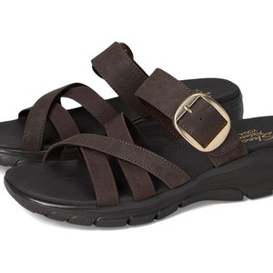 Skechers Easy Going - Perfect Company Sandals Women's 6 Chocolate Slides HAWK918