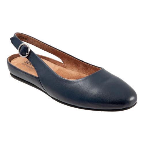 SoftWalk Sandy S2119-400 Flats Women's US 9 Navy Leather Slingback HAWK1137