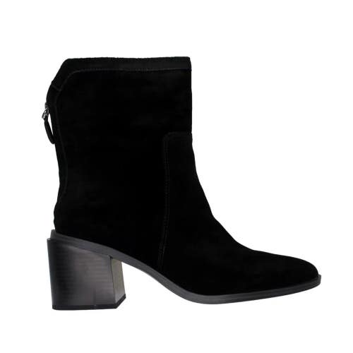 Vince Camuto Kortimy Boot Women 7.5 Black Suede Block Heel Ankle Bootie HAWK1709
