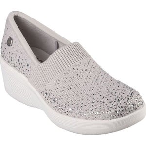 Skechers Martha Stewart Pier-Lite-Reflection Women 6 Silver Wedge Shoes HAWK1153