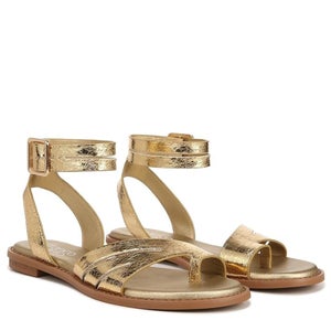 Franco Sarto Greene Gladiator Sandals Women's US 9.5 Gold Ankle Strap HAWK1183