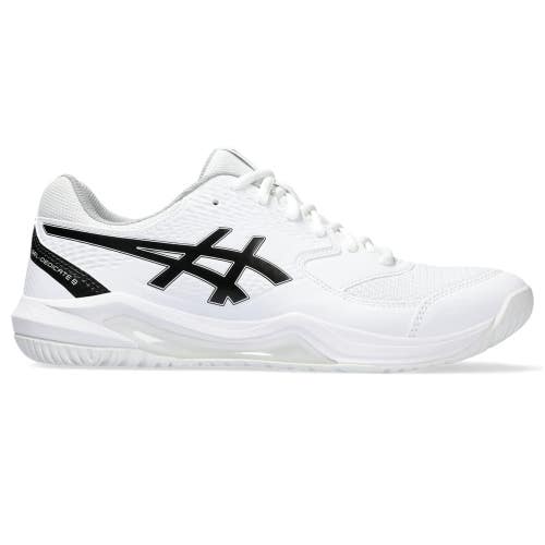 Asics Gel-Dedicate 8 Sneaker Mens 10.5 White Black Lace-Up Tennis Shoes HAWK1156