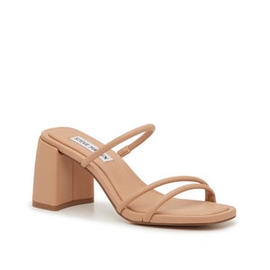 Steve Madden Gemeni Sandals Womens US 9.5 Tan Square Toe Block Heel HAWK1106