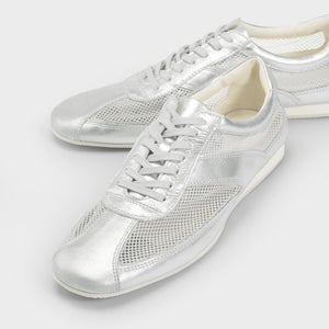 Vagabond Hillary 5725-165-79 Sneaker Women's 7.5 Silver Lifestyle Shoes HAWK932