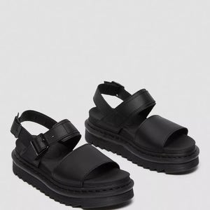 Dr. Martens Voss 23802001 Sandals Women's US 8 Black Leather Platform HAWK937