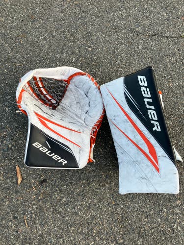 Intermediate Bauer Vapor X5 Pro Goalie Gloves & Blockers Regular (Used)
