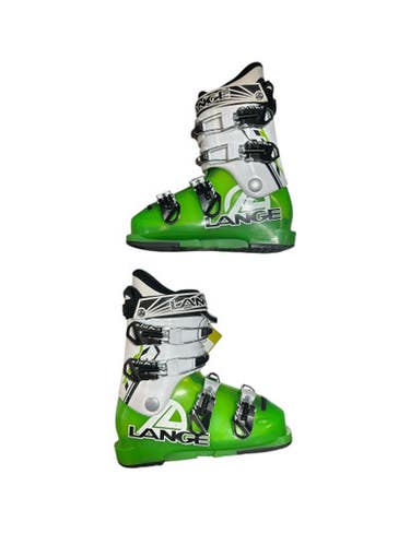 Used Lange Boys DH Ski Boot Green 265 MP - M08.5 - W09.5 11873-S000230014