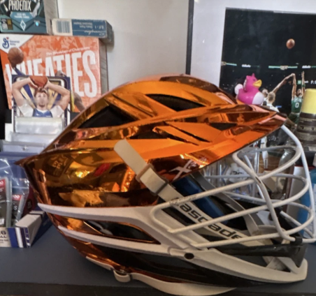 orange metallic nocsae certified lightweight Cascade XRS Helmet (Used)