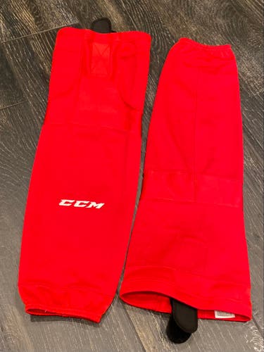 Red Junior Large CCM Socks (Used) FLAWLESS