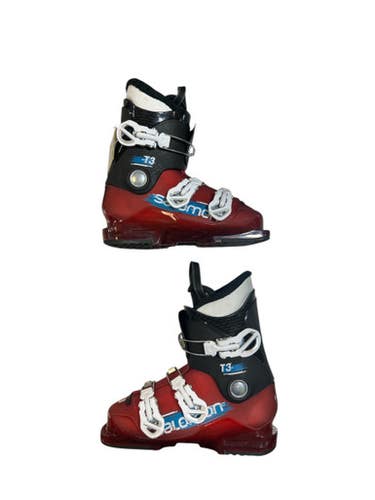 Used Salomon T3 Boys DH Ski Boot Red 230 MP - J05 - W06 11873-C000229622