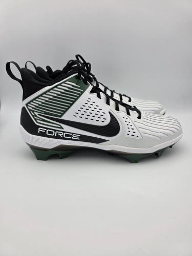 Nike Force Savage Pro 3 Lineman Football Cleats White/Green DA5453-112 Size 13