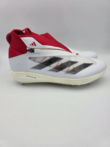 Adidas Baseball Cleats Men’s Sz 12 Red Adizero Impact+ BSB Zip Up Shoes IH2536