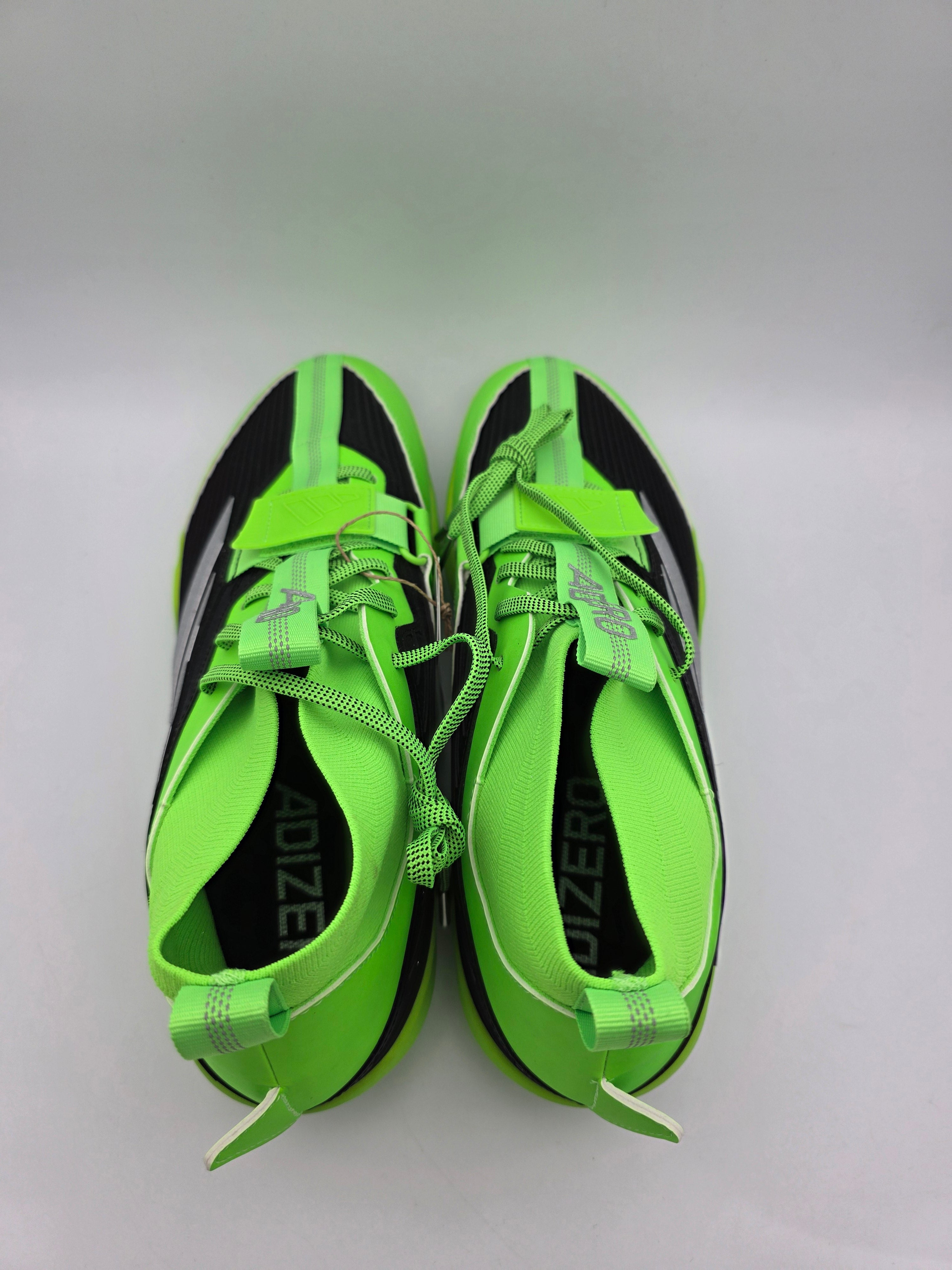Adidas Men\'s Size 12.5 Adizero Edge+ TPU Baseball Cleats Solar Green IH6139 New Adidas Adizero Edge+ TPU Baseball Cleats Solar Green Men main image 3