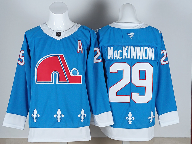 Colorado Avalanche Mackinnon Jersey # 29 Blue Stitched Size 52
