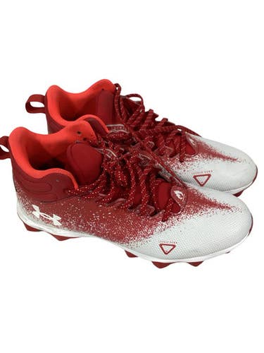 Used Under Armour Adult FB Cleats Red Senior 11.5 11347-S000262280