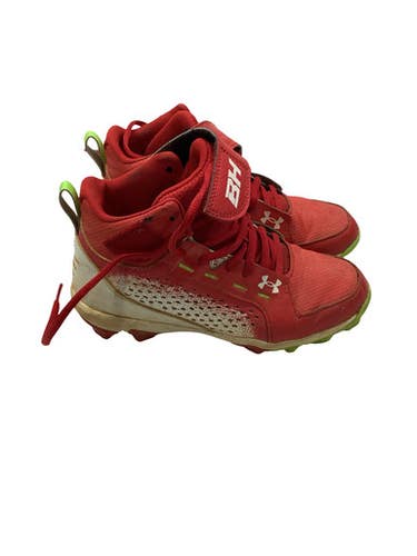 Used Under Armour BH BASEBALL CLEATS BB/SB Cleats Red Junior 03.5 11347-S000262266