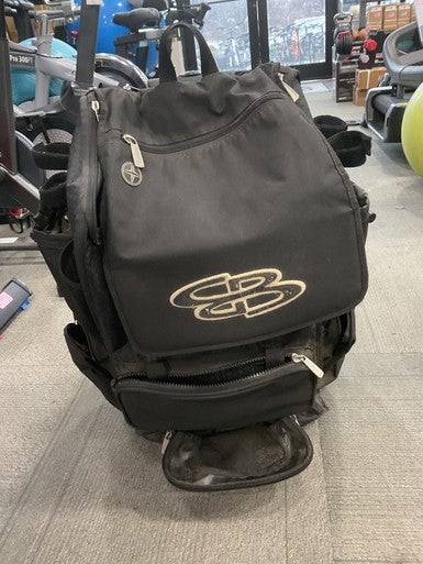 Used BoomBah CATCHERS WHEEL BAG BB/SB Player Wheeled Bag Black 11614-S000228923