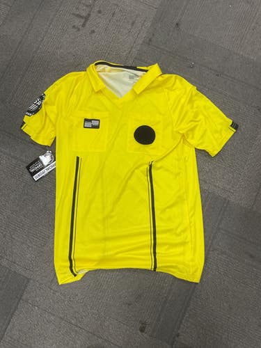Used Official Sports REFEREE JERSEY Soccer Top Adt Yellow MD 11614-S000228834