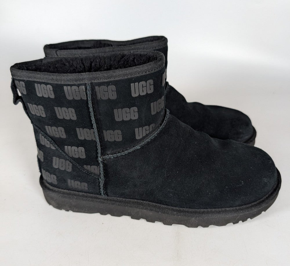UGG Hartsville Boots Men\'s 8.5 Black Leather Waterproof Sheepskin Lined GBNC447 UGG Hartsville Boots Men main image 2
