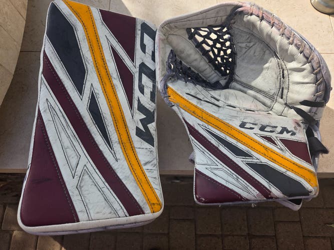 ASU NCAA D1 Hockey – CCM Eflex 4 Glove & Blocker Set | Worn by Evan DeBrouwer