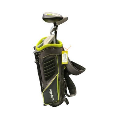 Used Top Flite YOUTH SET WITH BAG Jr Package Set RH Black And Neon Green 5 Piece 11859-S000027809