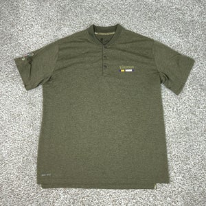 Minnesota Vikings Shirt Mens XL Green NFL Football Nike Henley Salute Service