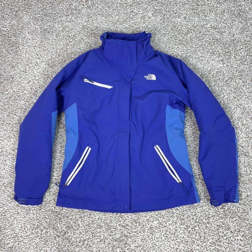 North Face Jacket Womens Medium Blue HyVent Insulated Ski Softshell Full Zip