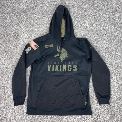 Minnesota Vikings Hoodie Mens Large NFL Football Nike Sweatshirt Salute Service
