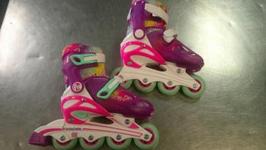 Used RollerDerby JOJO SIWA 12-2 Child Roller Quad Skates Purple Adjustable 11868-S000067089