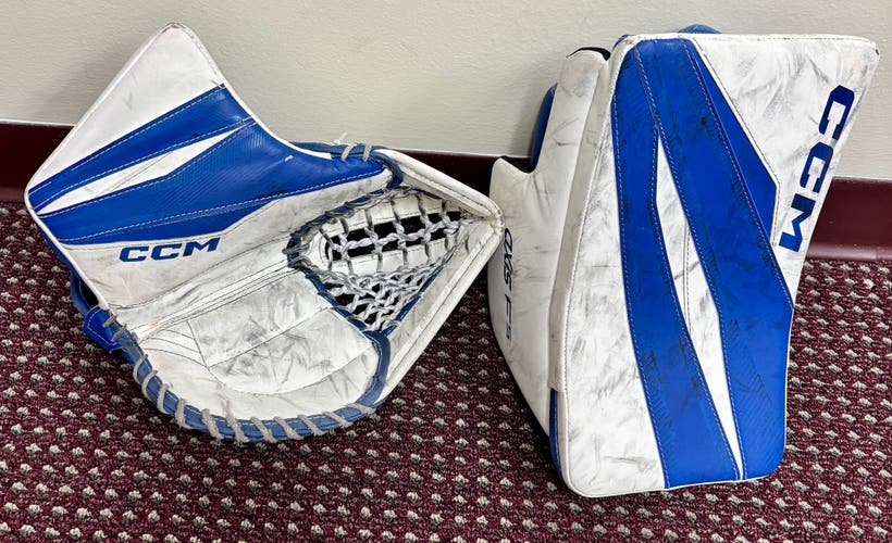 CCM Axis F5 Regular (Used) Blocker and Glove Set