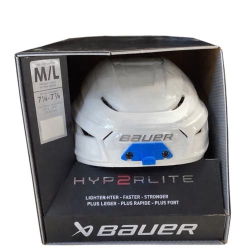 Bauer Hyperlite 2 Helmet- Medium/Large- White