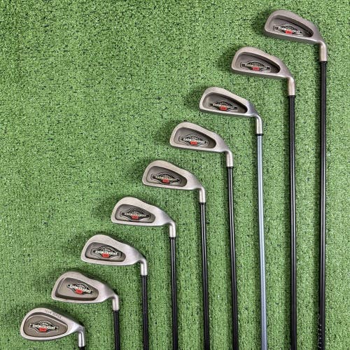 1996 Callaway Big Bertha Iron Set 3-PW SW RCH 96 Graphite Regular -1/2 Short