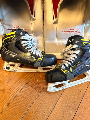 CCM Super Tacks AS3 Pro Hockey Goalie Skates 7 (Used), two sets of blades