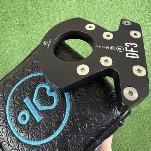 LAB Golf DF3 Center Shaft Putter Matte Black Stepped Steel With Headcover 34