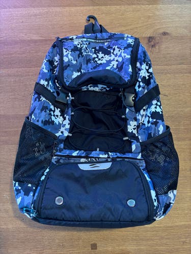 Youth Baseball Bat Bag | Backpack Style | 2 Bat Sleeves | Blue Camo | Used