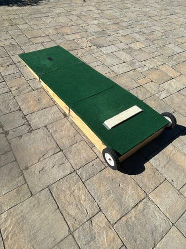 Pro Portable Pitching Mound w/ Cover and Wheels - 8 in H x  96 in L x 30 in W