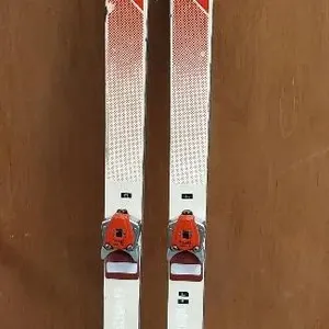 Vintage used Polsport skis model Racing Epoxy 3200 made in Poland from the 1980s with bindings