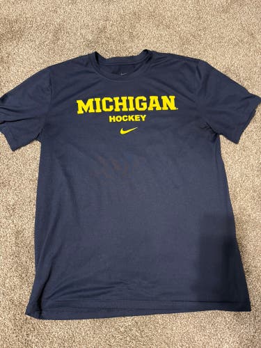 University of Michigan hockey team issued dri fit shirt