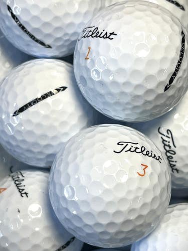 6 Dozen Near Mint AAAA White Titleist Velocity Used Golf Balls