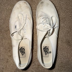 White Men's Size M 11.5 (W 12.5) Adult Vans  Shoes (Used)