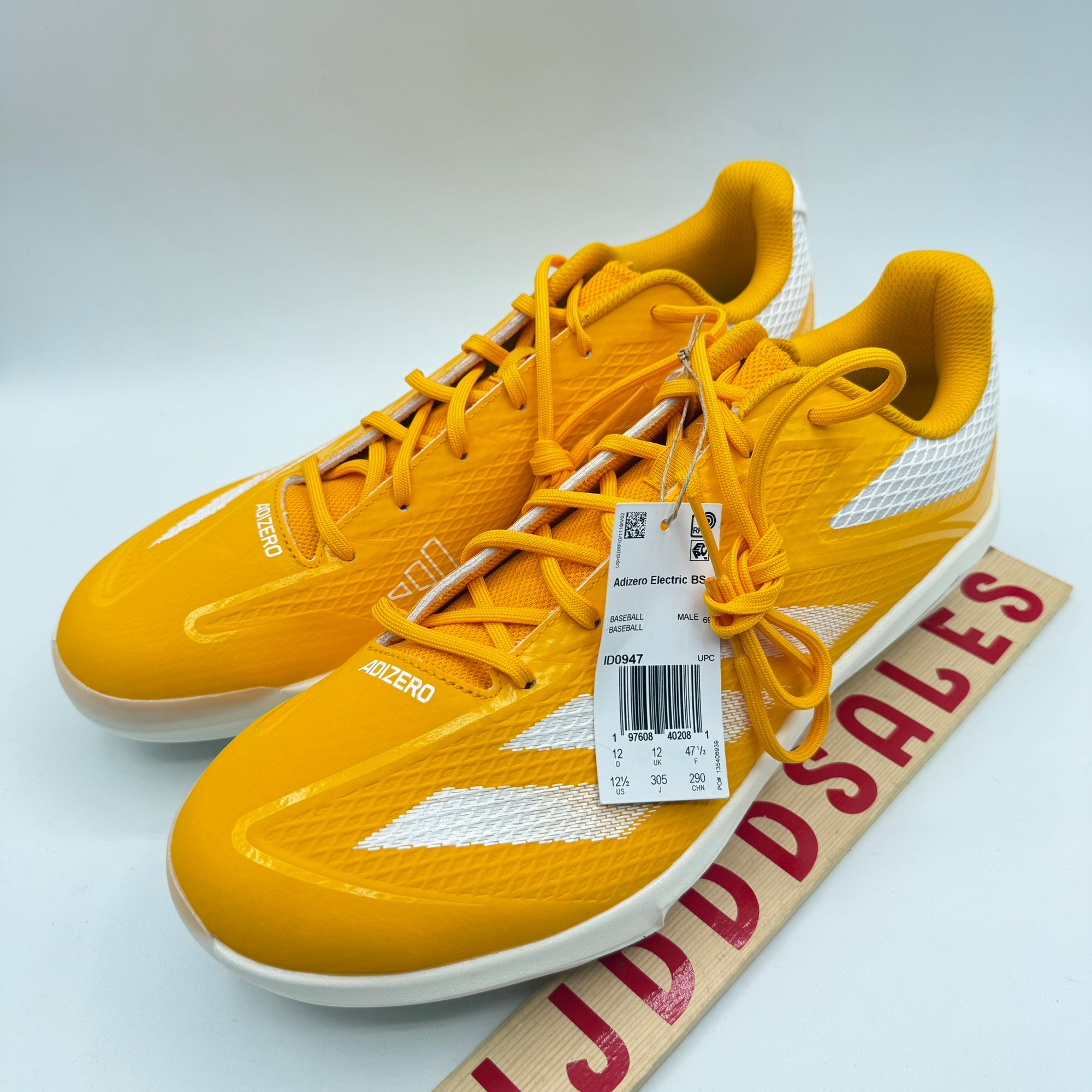 Adidas Adizero Electric Baseball Cleats Yellow White ID0947  display picture 2