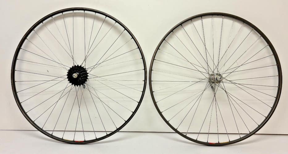 Vintage Mavic GP 4 6-Speed 36-Spoke Tubular 700C Wheelset Shimano 600 6207 Hubs