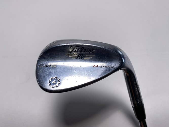 Titleist Vokey SM6 Tour Chrome Sand Wedge SW 54* 8 Bounce Wedge Steel Mens RH