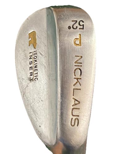 Nicklaus Isokinetic Insert Milled Face P Wedge 52 Stiff Steel 35" RH New Grip