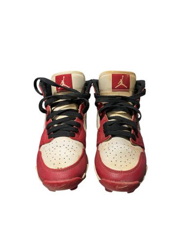 Used Nike AIR JORDAN BASEBALL CLEATS BB/SB Cleats White/Black/Red Junior 02 11834-S000044860