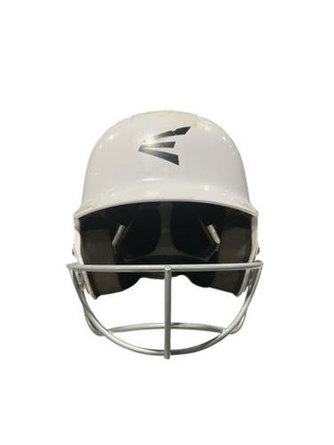 Used Easton W/ MASK SZ 6 5/8 - 7 1/4 Batting Helmet w/Mask White One Size 11834-S000045001