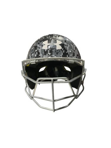 Used Under Armour CAMO HELMET Batting Helmet Mask Grey One Size 11834-S000044983