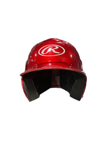 Used Rawlings BASEBALL HELMET Batting Helmet No Mask Red One Size 11834-S000044949