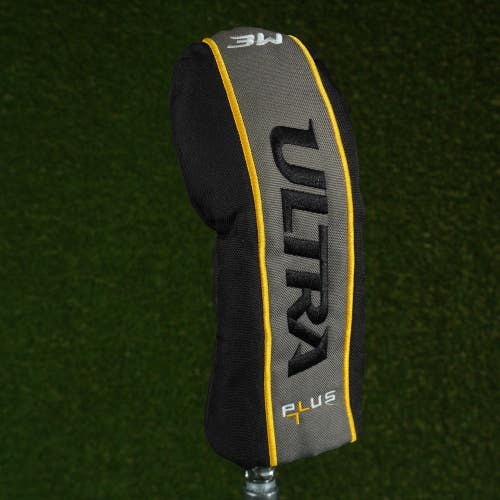 WILSON ULTRA PLUS 3 FAIRWAY WOOD 3W HEADCOVER BLACK / GRAY / YELLOW ~ LOOK!!